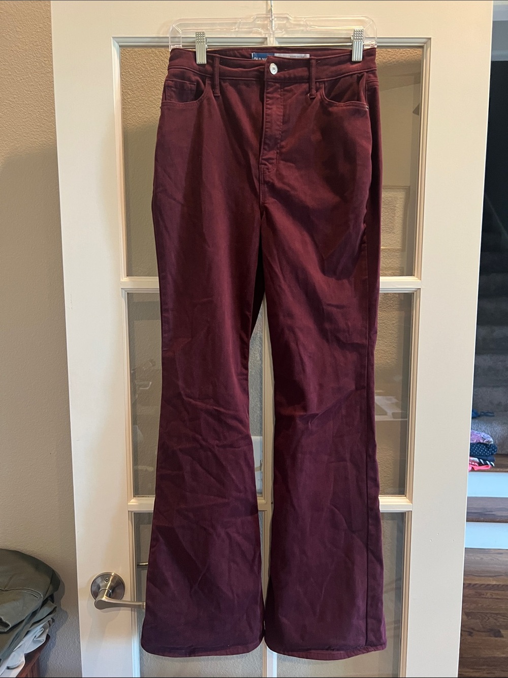 Old Navy Deep Wine Flare Jeans soft corduroy